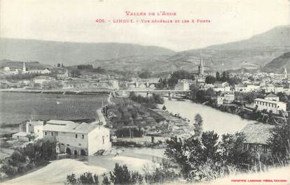 CPA FRANCE 11 " Limoux, Vue générale et les trois ponts".