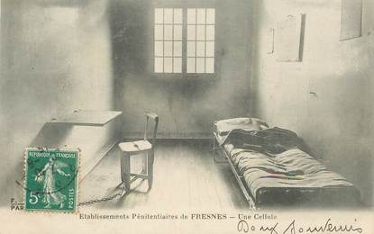 CPA FRANCE 94 "Fresnes, Etablissement pénitentiaire , une cellule" / PRISON