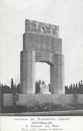 CPA FRANCE 11 " Ouveillan, Le monument aux morts".