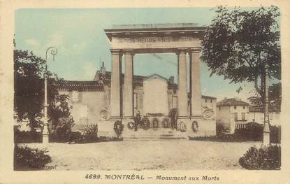 CPA FRANCE 11 " Montréal, Le monument aux morts".