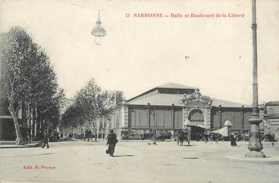 CPA FRANCE 11 "Narbonne, Halle et Boulevard de la Liberté".