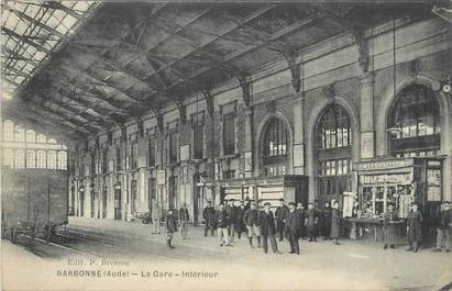 CPA FRANCE 11 "Narbonne, L'intérieur de la gare".