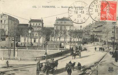 CPA FRANCE 11 "Narbonne, Le Boulevard Gambetta".