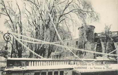 CPA FRANCE 11 "Narbonne, Le Cyclone du 20 décembre 1920, La terrasse du musée"