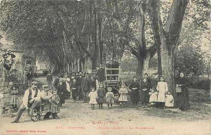 CPA FRANCE 11 " Rouvena, La promenade"