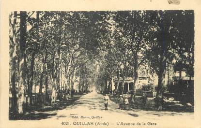 CPA FRANCE 11 "Quillan, L'avenue de la gare".