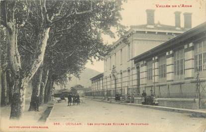 CPA FRANCE 11 "Quillan, Les nouvelles écoles et Boulevard".