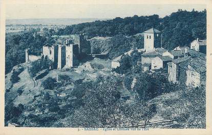 CPA FRANCE 11 "Saissac, Eglise et château ".