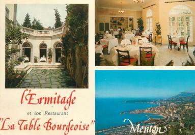 CPSM FRANCE 06 " Menton, L'Ermitage et son Restaurant La Table Bourgeoise".