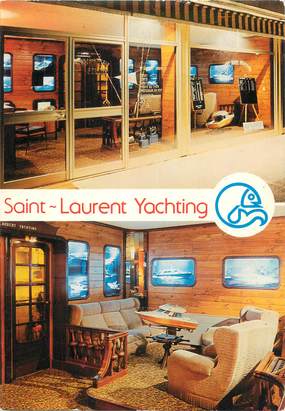 CPSM FRANCE 06 " St Laurent du Var, Publicité St Laurent Yachting".