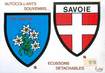 CPSM FRANCE 73 "la Savoie, Edelweiss" / ÉCUSSON ADHESIF