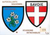 73 Savoie CPSM FRANCE 73 "la Savoie, Edelweiss" / ÉCUSSON ADHESIF