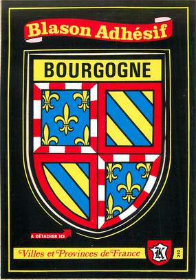 CPSM FRANCE 89 "La Bourgogne" / ÉCUSSON ADHESIF