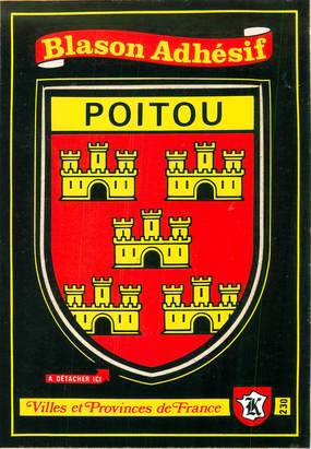 CPSM FRANCE 86 "Poitou" / ÉCUSSON ADHESIF