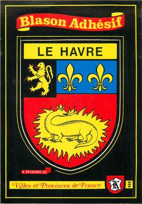 CPSM FRANCE 76 "Le Havre" / ÉCUSSON ADHESIF