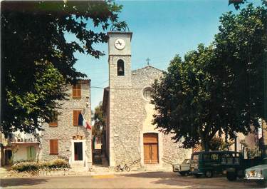 CPSM FRANCE 06 " La Roquette sur Siagne, La place et l'église".