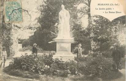 CPA FRANCE 17 "Marans, Le jardin public, La statue Dinot".