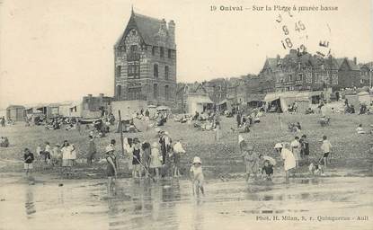 CPA FRANCE 80 "Onival, sur la plage à marée basse"