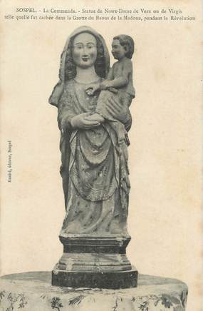 CPA FRANCE 06 " Sospel, La Commena, Statue de Notre Dame de Verx".