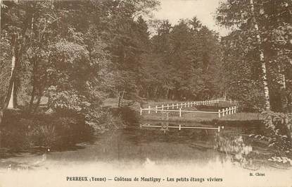 CPA FRANCE 89 " Perreux, Château de Montigny, les petits étangs".