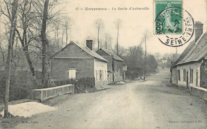 CPA FRANCE 76 "Envermeu, la sortie d'Auberville"