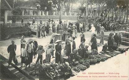CPA VIETNAM / INDOCHINE "Vinh Long, marchands de fruits"