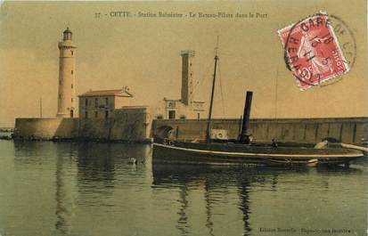 CPA FRANCE 34 " Sète, Station balnéaire, le bâteau pilote dans le port".