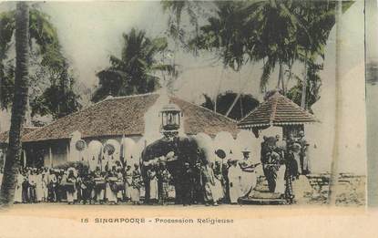 CPA SINGAPOUR "Procession religieuse"