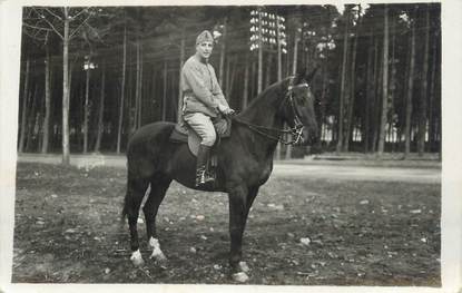 CARTE PHOTO FRANCE 57 " Bitche, Un soldat à cheval".