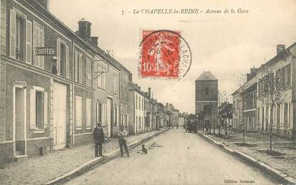 CPA FRANCE 77 "la Chapelle la Reine, avenue de la Gare"