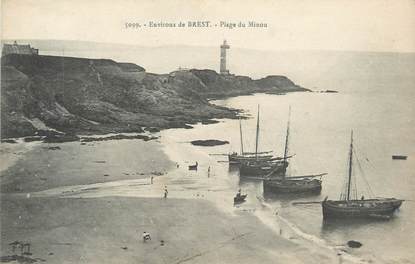 CPA FRANCE 29 "Environs de Brest, Plage du Minou".