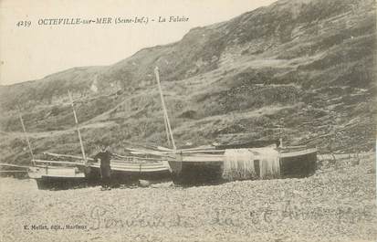 CPA FRANCE 76 " Octeville sur Mer, La falaise".