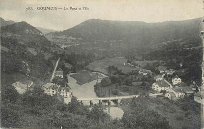 CPA FRANCE 25 " Goumois, Le pont et l'Ile"