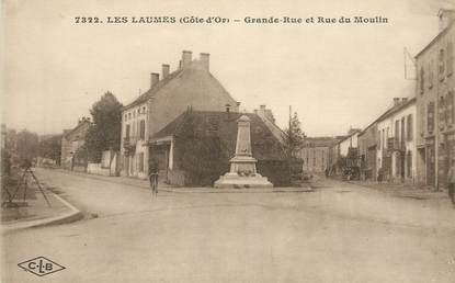 CPA FRANCE 21 "Les Laumes, Grande rue et rue du Moulin"