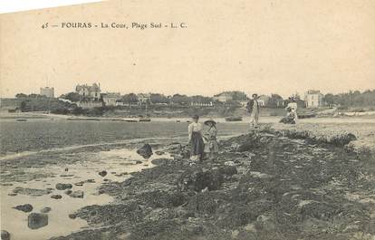 CPA FRANCE 17 " Fouras les Bains, La Coue, Plage sud".