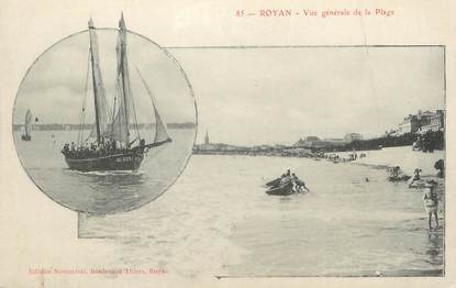 CPA FRANCE 17 " Royan, Vue générale de la plage".