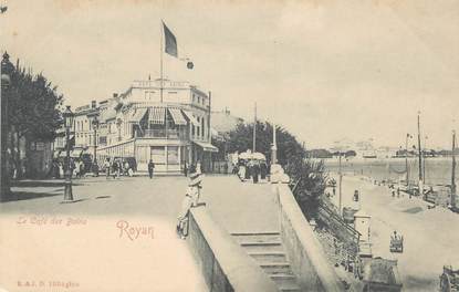 CPA FRANCE 17 " Royan, Le café des bains".