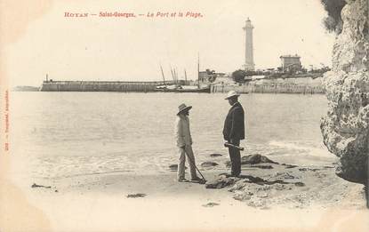 CPA FRANCE 17 " Royan , St Georges, Le port et la plage".