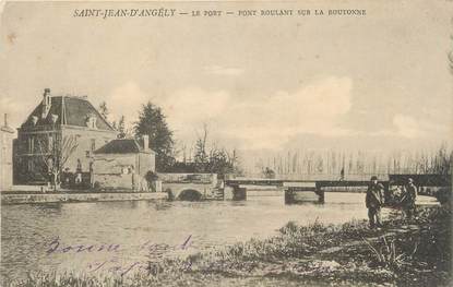 CPA FRANCE 17 "St Jean d'Angély, Le port, Pont roulant sur la Boutonne".