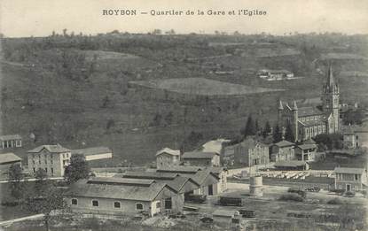 CPA FRANCE 38 "Roybon, Quartier de la gare et l'église".