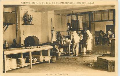 CPA FRANCE 38 "Roybon, Abbaye de Notre Dame du SC de Chambarand, La fromagerie".