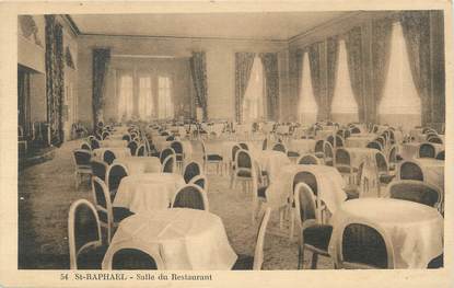 CPA FRANCE 83 " St Raphaël, Salle du restaurant"'.