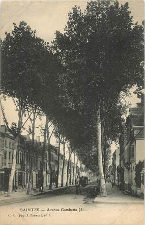 CPA FRANCE 17 " Saintes, Avenue Gambetta".