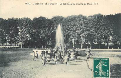 CPA FRANCE 38 " St Marcellin, Le jet d'eau du Champ de Mars".