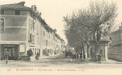 CPA FRANCE 38 " St Marcellin, Boulevard Gambetta".