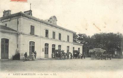 CPA FRANCE 38 " St Marcellin, La gare".