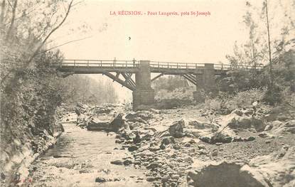 CPA LA REUNION "Pont Langevin près Saint Joseph"