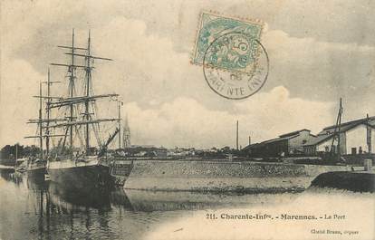 CPA FRANCE 17 " Marennes, Le port".