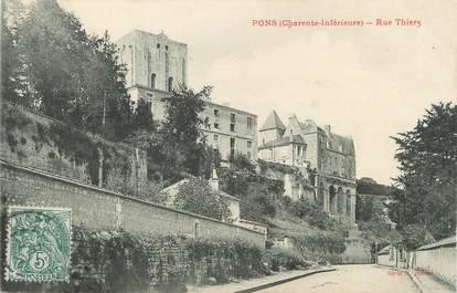 CPA FRANCE 17 " Pons, Rue Thiers".