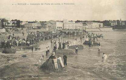 CPA FRANCE 17 "Pontaillac, Concours de forts en sable".